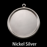 Nickel Silver 1 1/8" (29mm) Pressed Circle with Raised Edge Nickel Silver 1 1/8" (29mm) Pressed Circle with Raised Edge