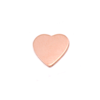 Copper Mini Chubby Heart Solderable Accent, 24g Copper Mini Chubby Heart Solderable Accent, 24g