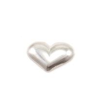 Sterling Silver Mini Puffy Heart Solderable Accent, 24g Sterling Silver Mini Puffy Heart Solderable Accent, 24g