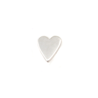 Sterling Silver Mini Skinny Heart Solderable Accent, 24g Sterling Silver Mini Skinny Heart Solderable Accent, 24g