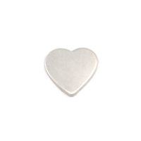 Sterling Silver Mini Chubby Heart Solderable Accent, 24g Sterling Silver Mini Chubby Heart Solderable Accent, 24g
