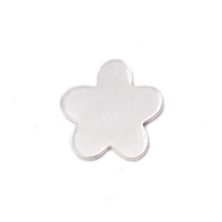 Sterling Silver Mini Flower with 5 Petals Solderable Accent, 24g Sterling Silver Mini Flower with 5 Petals Solderable Accent, 24g