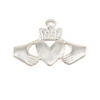 Sterling Silver Claddagh Solderable Accent, 28g Sterling Silver Claddagh Solderable Accent, 28g