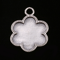 Sterling Silver Flower with Dotted Edge Sterling Silver Flower with Dotted Edge