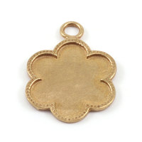 Brass Flower with Dotted Edge Brass Flower with Dotted Edge