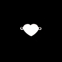 Sterling Silver Small Heart Connectors, 24g Sterling Silver Small Heart Connectors, 24g