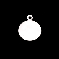 Sterling Silver Circle 1/2" (12mm) w/Top Loop, 24g Sterling Silver Circle 1/2" (12mm) w/Top Loop, 24g