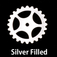 Silver Filled Large Spoked Cog, 24g Silver Filled Large Spoked Cog, 24g