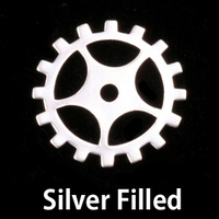 Silver Filled Medium Spoked Cog, 24g Silver Filled Medium Spoked Cog, 24g
