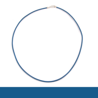 Leather Finished Necklace 1.5mm, 16" Cornflower Leather Finished Necklace 1.5mm, 16" Cornflower