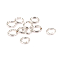 Sterling Silver 4mm I.D. 18 Gauge Jump Rings, pack of 10 Sterling Silver 4mm I.D. 18 Gauge Jump Rings, pack of 10