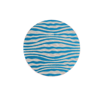 Anodized Aluminum 5/8" Circle, Turquoise, Design #18, 22g Anodized Aluminum 5/8" Circle, Turquoise, Design #18, 22g