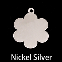Nickel 1" Flower w/Top Loop, 24g Nickel 1" Flower w/Top Loop, 24g