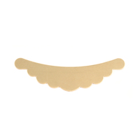 Brass Scalloped Bib, 24g Brass Scalloped Bib, 24g