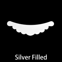 Silver Filled Scalloped Bib, 24g Silver Filled Scalloped Bib, 24g