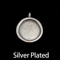 Silver Plated Circle with Smooth Raised Edge Silver Plated Circle with Smooth Raised Edge