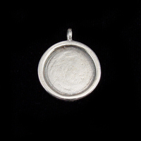 Sterling Silver Circle with Smooth Raised Edge, Medium Sterling Silver Circle with Smooth Raised Edge, Medium