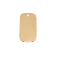 Brass Small Dog Tag, 24g Brass Small Dog Tag, 24g