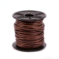 Leather Cord, Round 1.5mm, Metallic Bronze 32.8 ft Leather Cord, Round 1.5mm, Metallic Bronze 32.8 ft