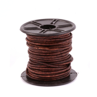Leather Cord, Round 1.5mm, Brown 32.8 ft Leather Cord, Round 1.5mm, Brown 32.8 ft