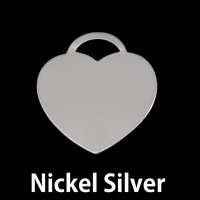 Nickel Silver "Tiffany" Style Heart, 24g Nickel Silver "Tiffany" Style Heart, 24g