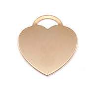 Brass "Tiffany" Style Heart, 24g Brass "Tiffany" Style Heart, 24g