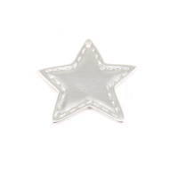 Plated Silver Charm: Stitched Star Plated Silver Charm: Stitched Star
