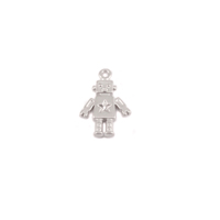 Plated Silver Charm: Robot Plated Silver Charm: Robot
