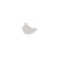 Plated Silver Charm: Adorable Bird Plated Silver Charm: Adorable Bird