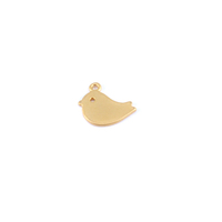 Plated Gold Charm: Adorable Bird Plated Gold Charm: Adorable Bird
