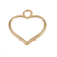 Brass Large Smooth Puffy Heart Frame Brass Large Smooth Puffy Heart Frame