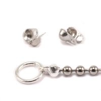 Nickel Plated Ball Tip Connectors for 1.5-2mm Chain, 2pk Nickel Plated Ball Tip Connectors for 1.5-2mm Chain, 2pk