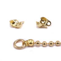 Gold Plated Ball Tip Connectors for 1.5-2mm Chain, 2pk Gold Plated Ball Tip Connectors for 1.5-2mm Chain, 2pk