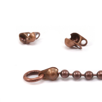Oxidized Copper Ball Tip Connectors for 1.5-2mm Chain, 2pk Oxidized Copper Ball Tip Connectors for 1.5-2mm Chain, 2pk