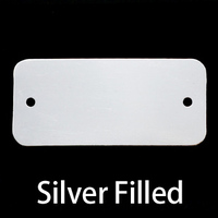 Silver Filled Rectangle Component with Holes, 24g Silver Filled Rectangle Component with Holes, 24g