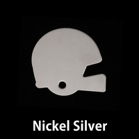 Nickel Silver Football Helmet Blank, 24g Nickel Silver Football Helmet Blank, 24g