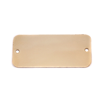 Brass Rectangle Component with Holes, 24g Brass Rectangle Component with Holes, 24g