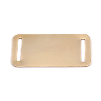 Brass Rectangle Component w/Slit Cutouts, 24g Brass Rectangle Component w/Slit Cutouts, 24g