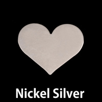 Nickel Medium Classic Heart, 24g Nickel Medium Classic Heart, 24g