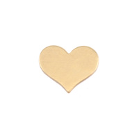 Brass Small Classic Heart, 24g Brass Small Classic Heart, 24g