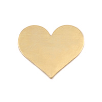 Brass Medium Classic Heart, 24g Brass Medium Classic Heart, 24g