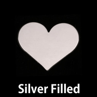 Silver Filled Medium Classic Heart, 24g Silver Filled Medium Classic Heart, 24g
