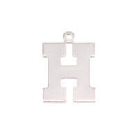 Sterling Silver Letter H, 20g Sterling Silver Letter H, 20g