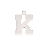 Sterling Silver Letter K, 20g Sterling Silver Letter K, 20g