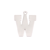 Sterling Silver Letter W, 20g Sterling Silver Letter W, 20g