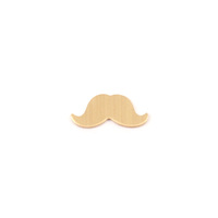 Brass Tiny Mustache Solderable Accent, 24g Brass Tiny Mustache Solderable Accent, 24g