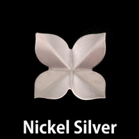 Nickel Silver 4 Petal Folded Flower, 24g Nickel Silver 4 Petal Folded Flower, 24g