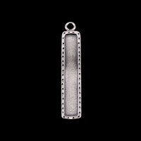 Sterling Silver Dotted Raised Edge Rectangle Pendant Sterling Silver Dotted Raised Edge Rectangle Pendant