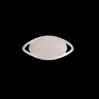 Sterling Silver Pointed Oval Connector Sterling Silver Pointed Oval Connector