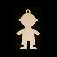 Gold Filled Boy Body Silhouette Charm, 24g Gold Filled Boy Body Silhouette Charm, 24g